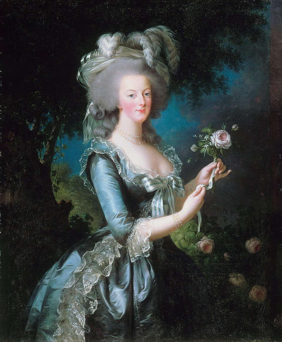 Marie-Antoinette à la rose, par Élisabeth Vigée Le Brun, 1783